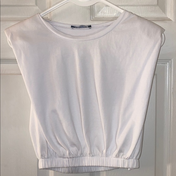 Zara White Sleeveless Crop Top - Picture 3 of 10